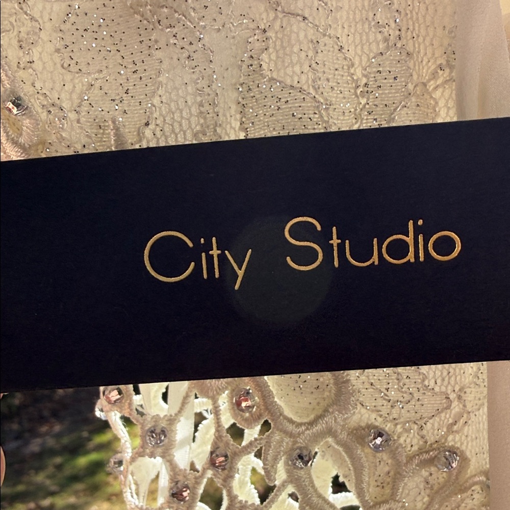 City Studio Strapless White Lace Dress - Picture 6 of 6